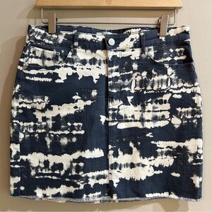 Tinsel Blue Tie Dye Denim Skirt